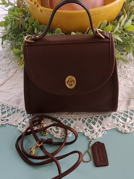 Vintage Coach Handbags - Vintage Coach Regina Crossbody in Mahogony 9983